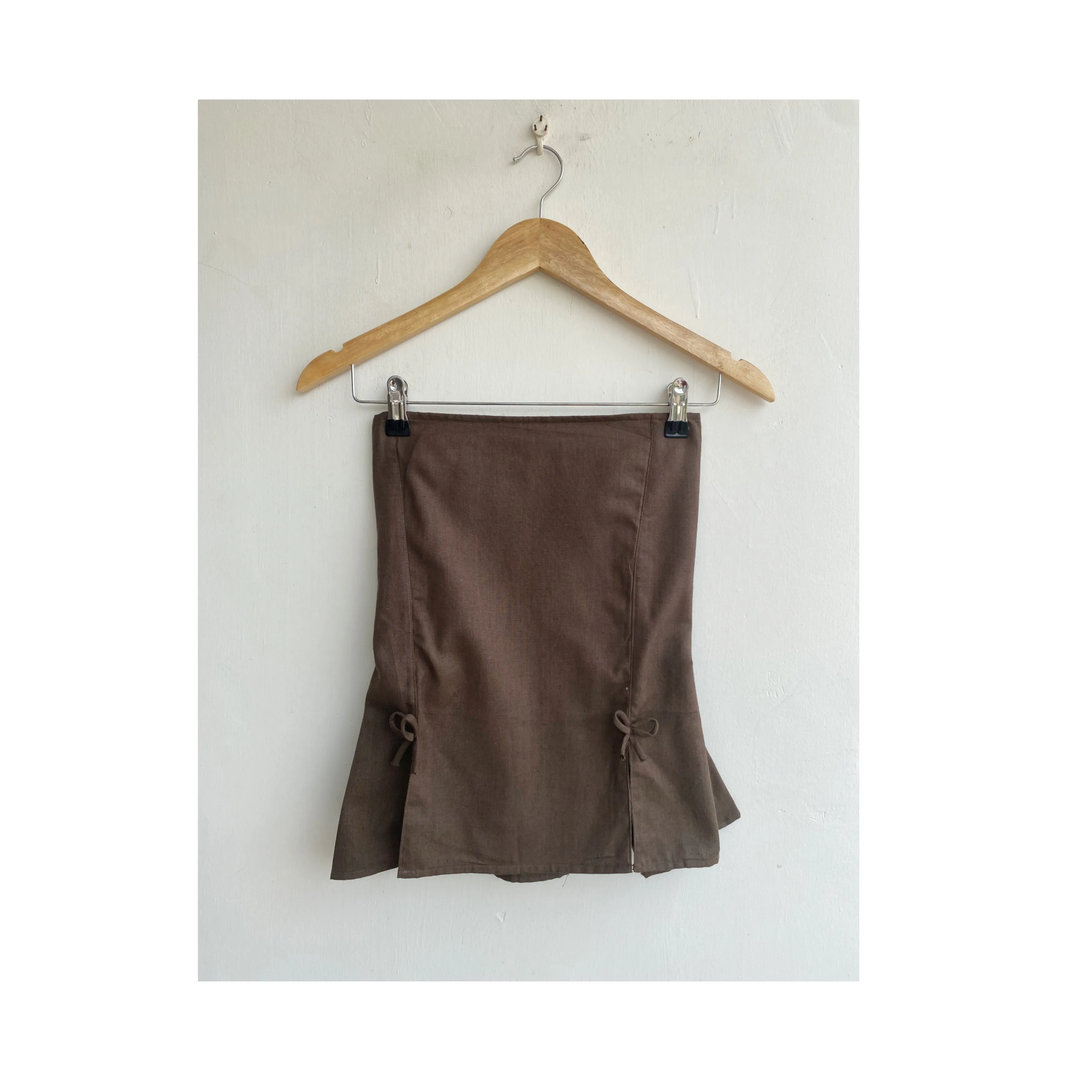 Brown linen top