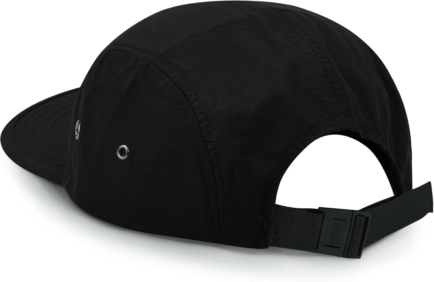 CLAPE Men's Snapback Hat 5 Panel Hat Women Flat Brim Embroidered Baseball Cap with Adjustable Straps Outdoor Camper Hat