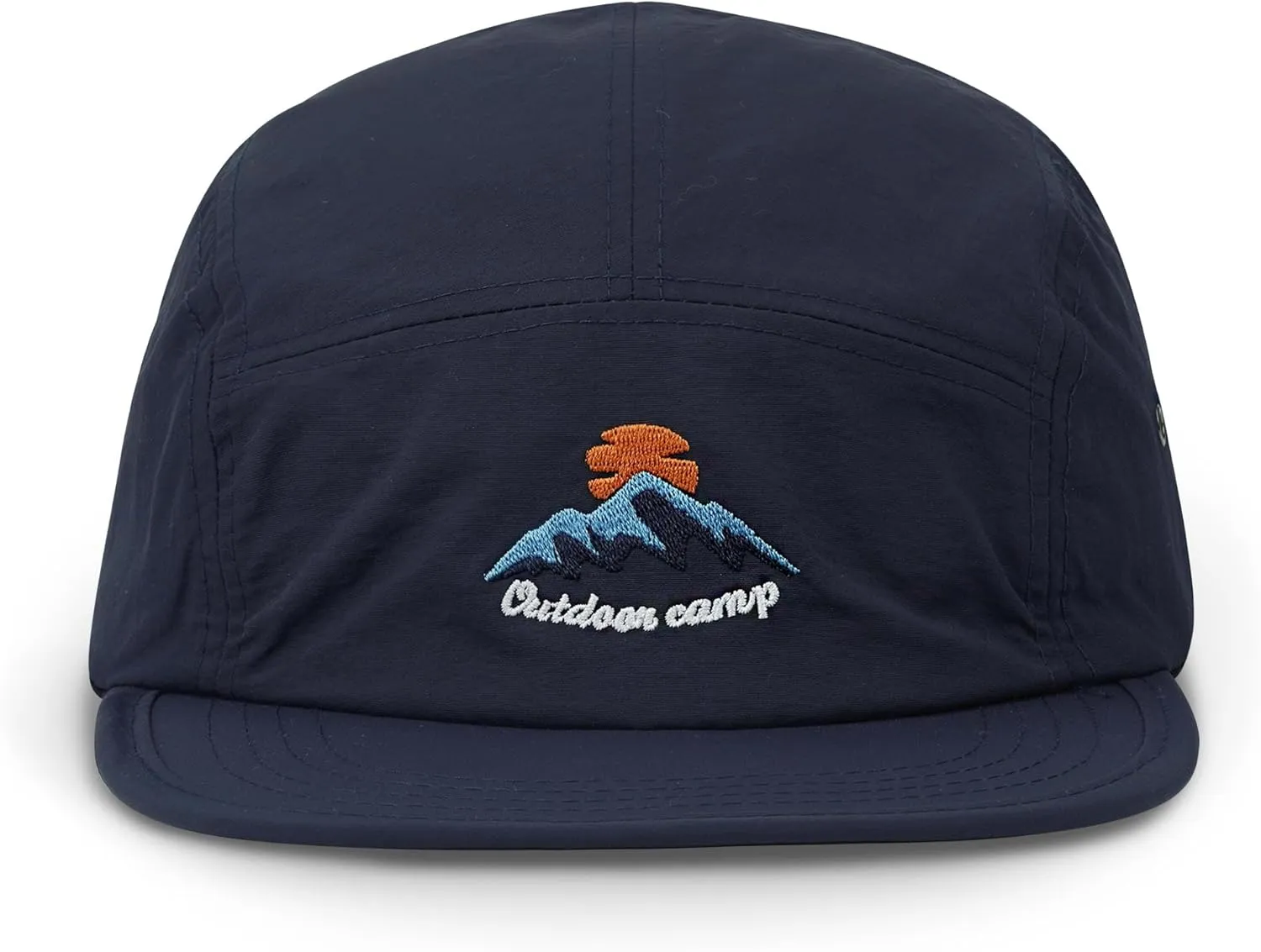 CLAPE Men's Snapback Hat 5 Panel Hat Women Flat Brim Embroidered Baseball Cap with Adjustable Straps Outdoor Camper Hat