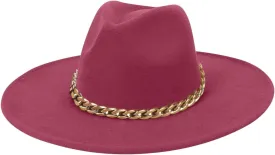 Fashionable Fedora Fedoras Men Wide for Women Dress Hat Women's and Hats Baseball Caps Championship Hat Wine