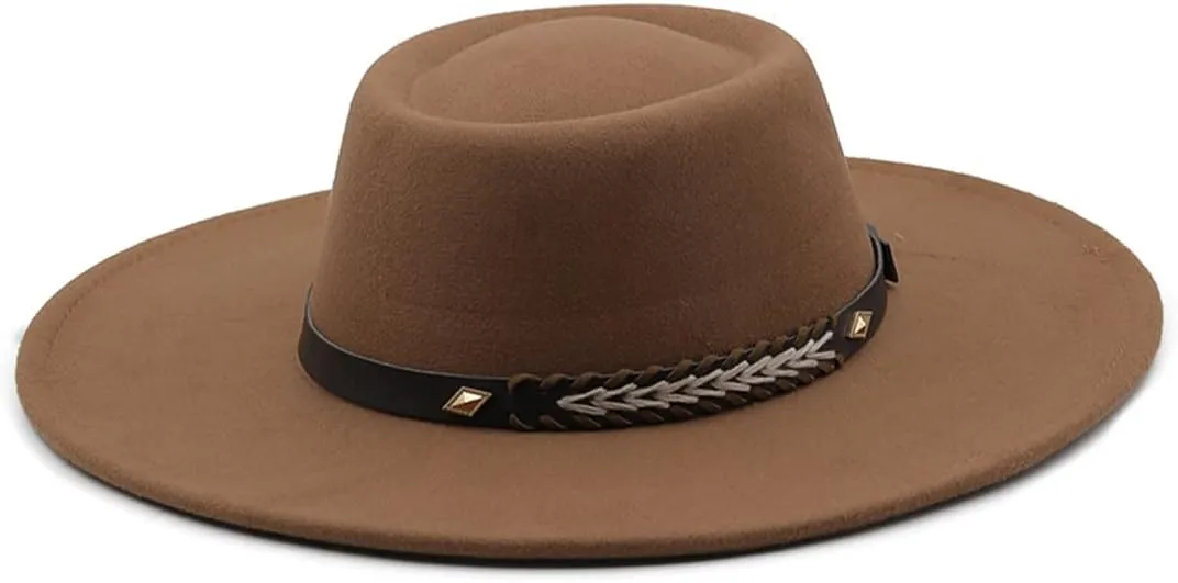 Fedora Hats for Women Wide Brim Men Cap Felted Hat Panama Church Wedding Men Women's Hat
