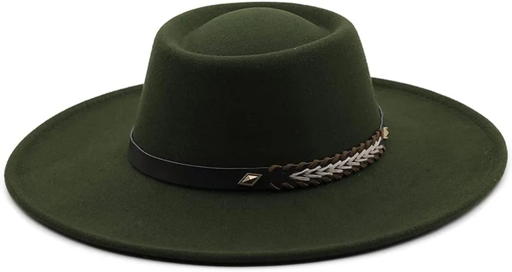 Fedora Hats for Women Wide Brim Men Cap Felted Hat Panama Church Wedding Men Women's Hat