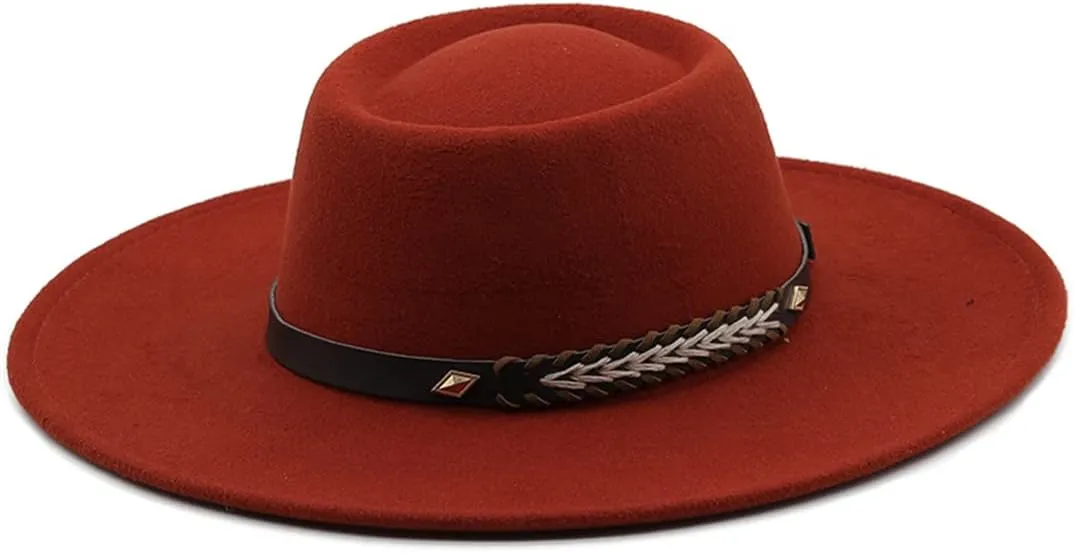 Fedora Hats for Women Wide Brim Men Cap Felted Hat Panama Church Wedding Men Women's Hat