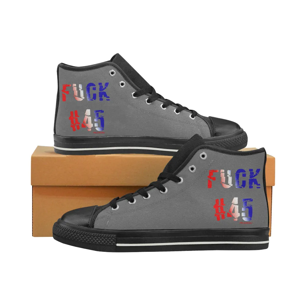 FUCK #45 MEN'S LARGE HI-TOP SHOES