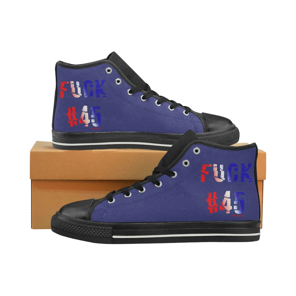 FUCK #45 MEN'S LARGE HI-TOP SHOES