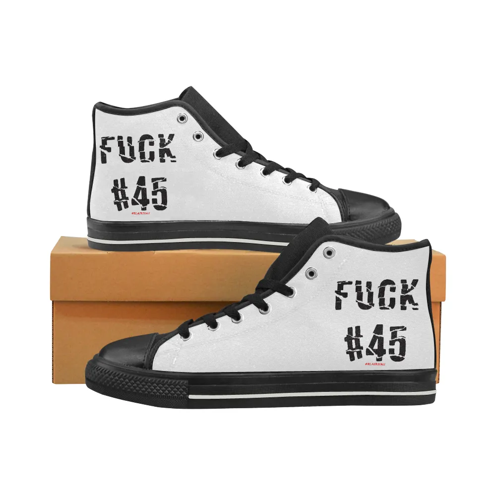 FUCK #45 MEN'S LARGE HI-TOP SHOES
