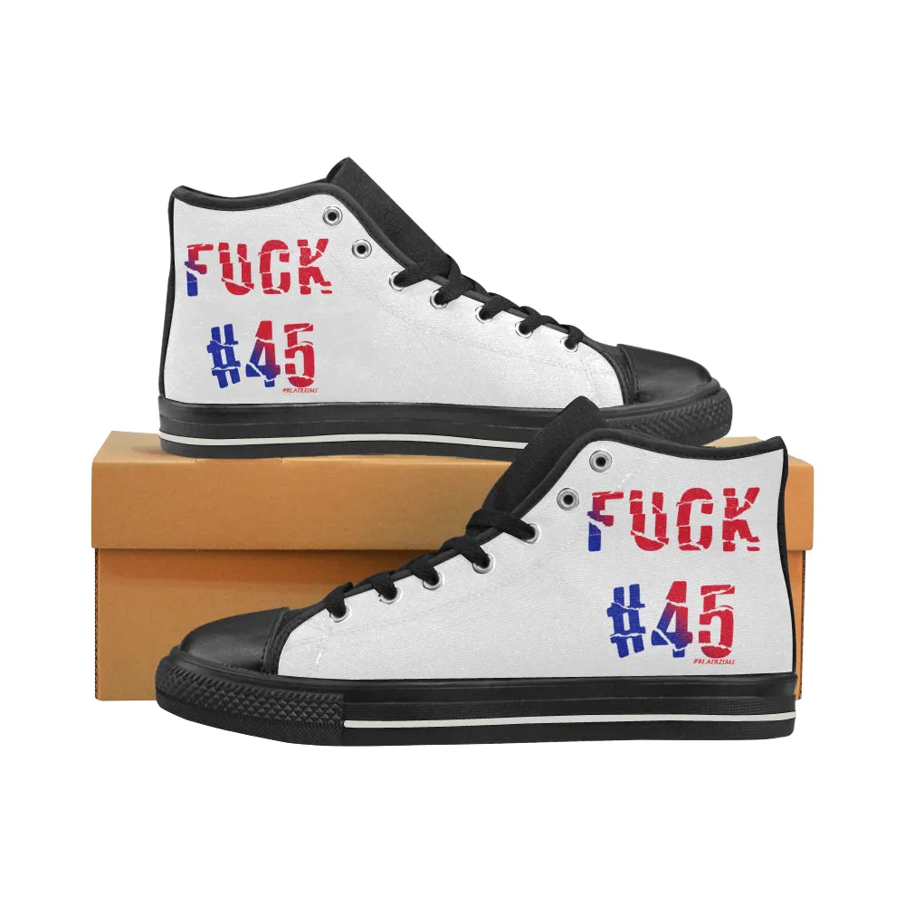 FUCK #45 MEN'S LARGE HI-TOP SHOES