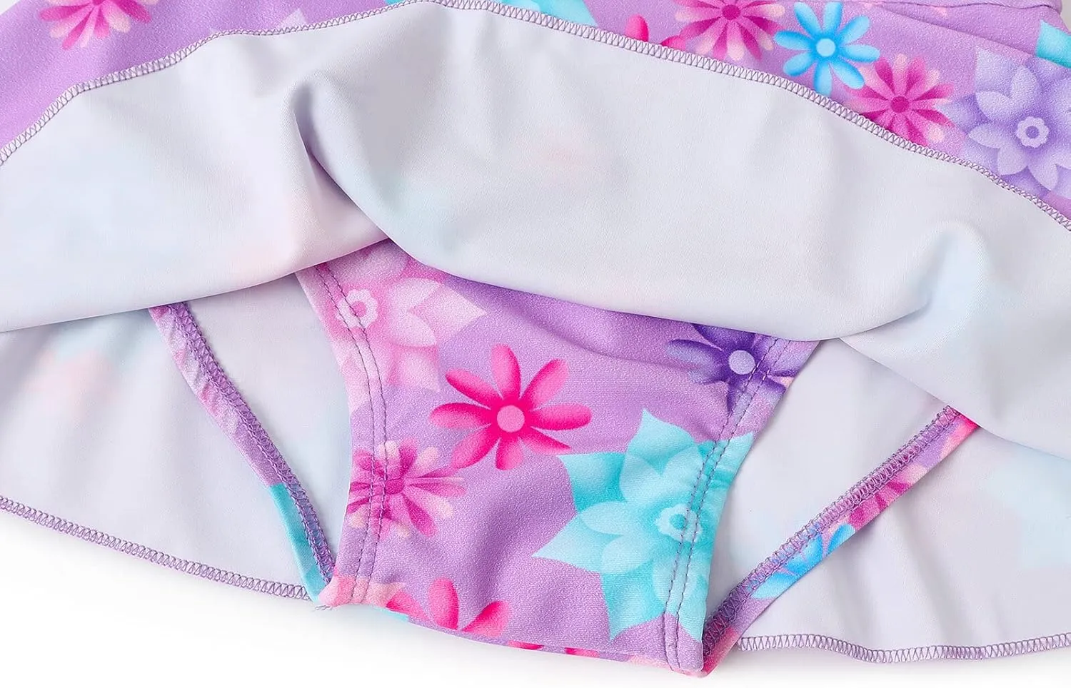 Jurebecia Girls 2 Pieces Swimsuit Princess Bikini Bathing Suit Tankini Magic Family Adventure Swimwear