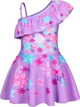 Jurebecia Girls 2 Pieces Swimsuit Princess Bikini Bathing Suit Tankini Magic Family Adventure Swimwear