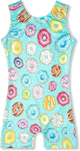 Leotards for Girls Gymnastics Kids Children Biketard with Shorts Sparkly Unicorn Dance UnitardsMultiple Colors
