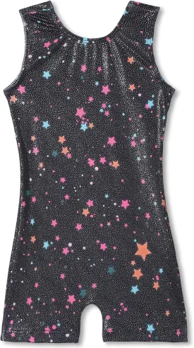 Leotards for Girls Gymnastics Kids Children Biketard with Shorts Sparkly Unicorn Dance UnitardsMultiple Colors