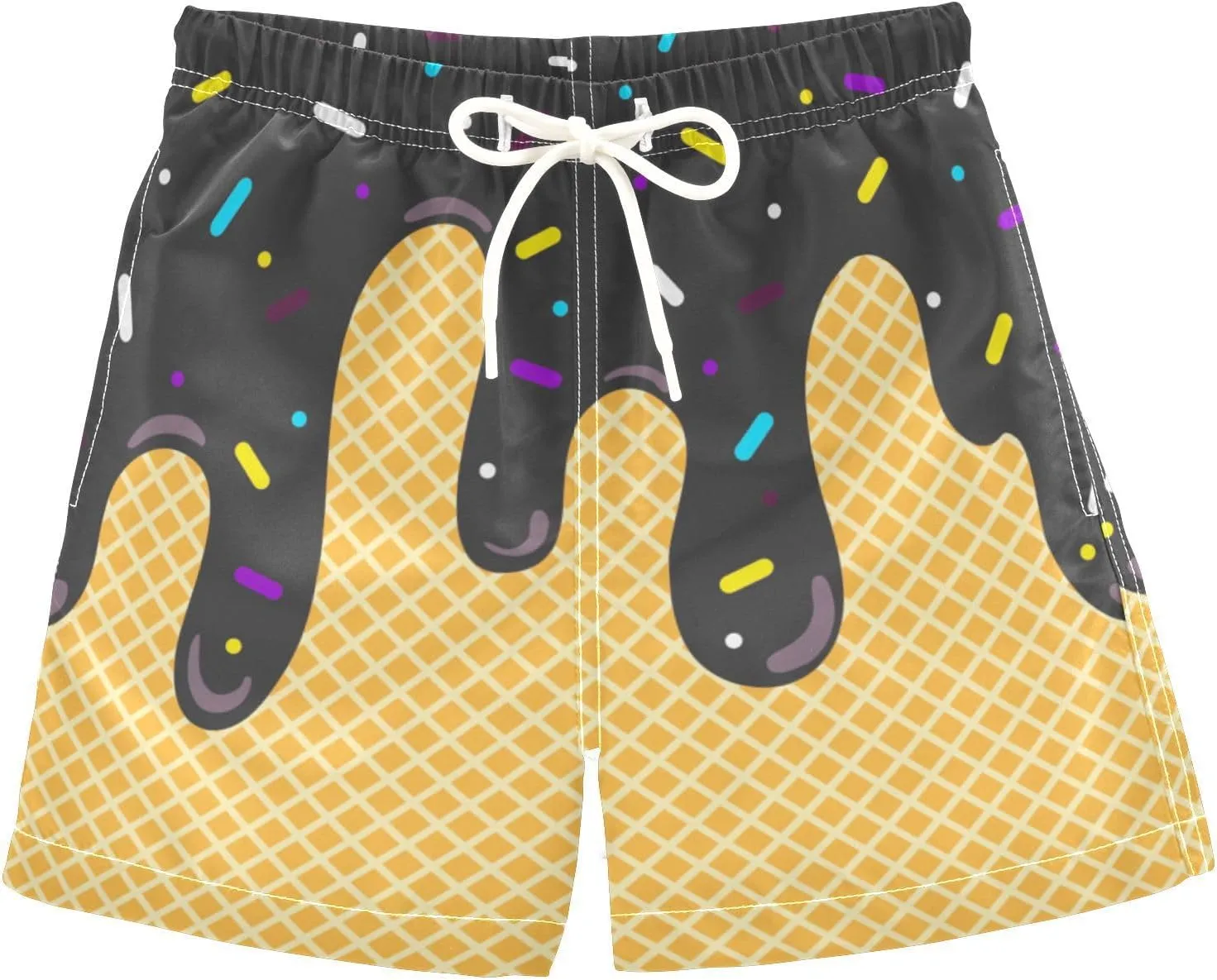 Little Boys Swim Trunks Beach Board Shorts Quick Dry Swimsuit Bathing Suits with Mesh Lining