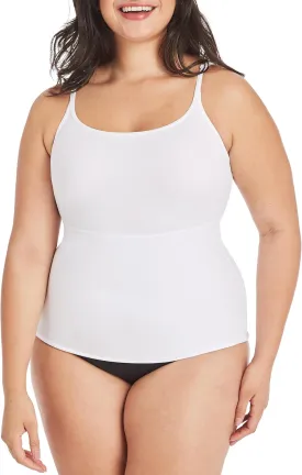 Maidenform Women's Shapewear Cami Tank Top, Tummy Control Tank, Longer Length Back-Smoothing Tank