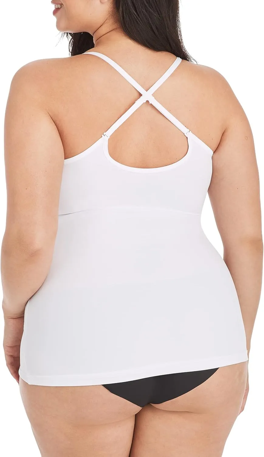 Maidenform Women's Shapewear Cami Tank Top, Tummy Control Tank, Longer Length Back-Smoothing Tank