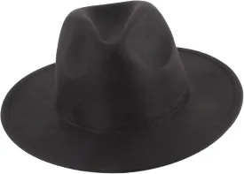 Men Wide Brim Jazz Hat Fedora for Elegant Style Versatile Costume Accessory for Parties Events Breathable Design Face-Shaping Fit Fashionable Look for Men Women Black