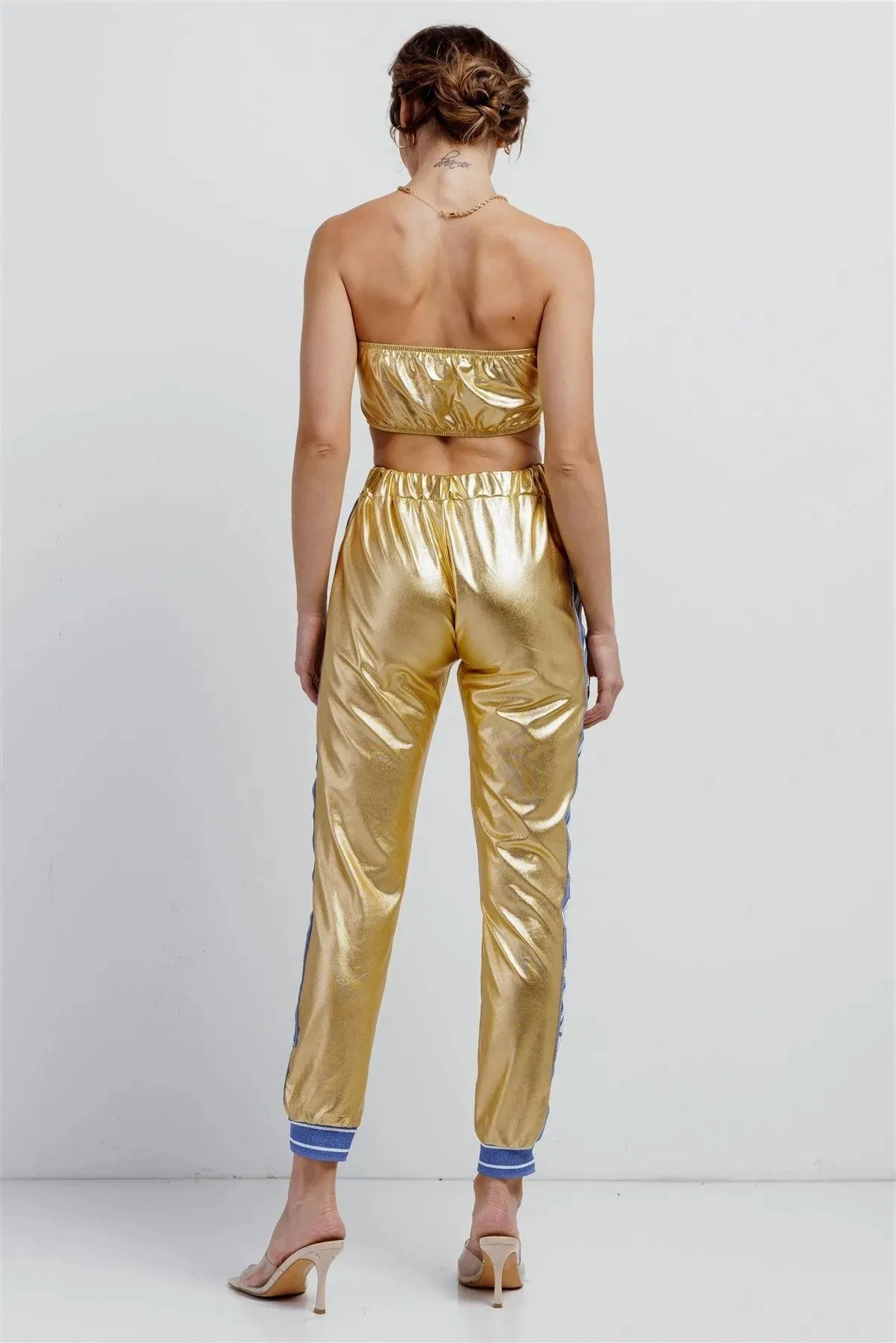 Metallic Gold Toxic Girl Strapless Track Set /2-2-2