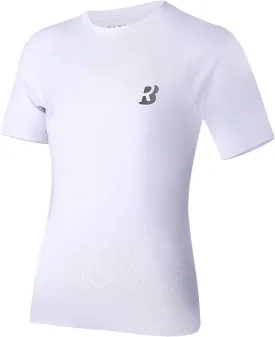 Roadbox Boys Youth Compression Shirt - Short Sleeve Undershirt for Kids Quick Dry Athletic Baseball T-Shirt Base Layer