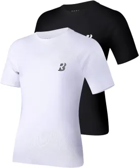 Roadbox Boys Youth Compression Shirt - Short Sleeve Undershirt for Kids Quick Dry Athletic Baseball T-Shirt Base Layer