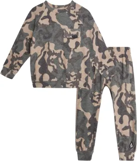Volcom Boys' Sweatsuit Set - 2 Piece Soft Fleece Crewneck Pullover Sweatshirt and Jogger Pants - Cozy Outfits for Boys 12M-7