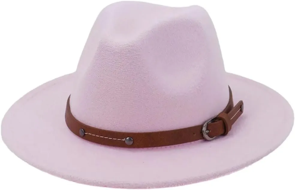 Women Wide Brim Fedora Hat Unisex Mens Womens Church Hats Panama Hats Felted Jazz Hats Rancher Hats