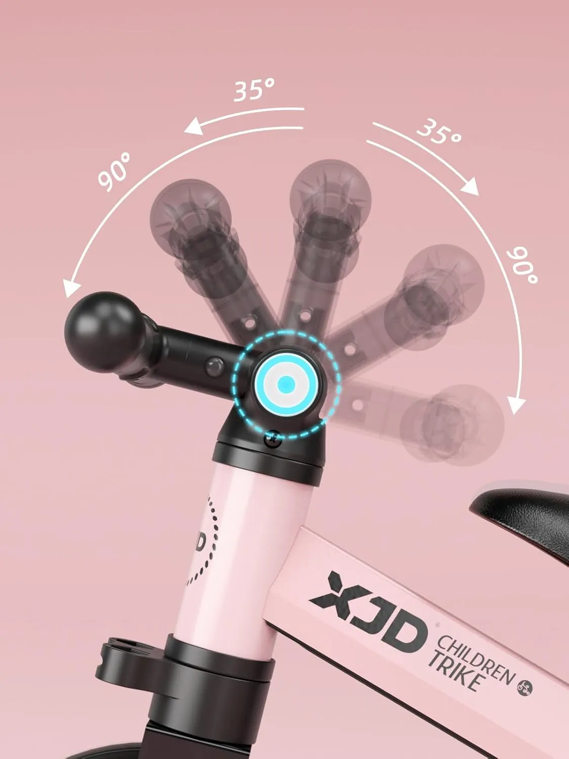 XJD 5 in 1 Toddler Bike, Tricycle for Toddlers 1-3 with Adjustable Seat Height, Removable Pedals, Ideal Balance Bike Birthday Gifts and Toys for Boys and Girls